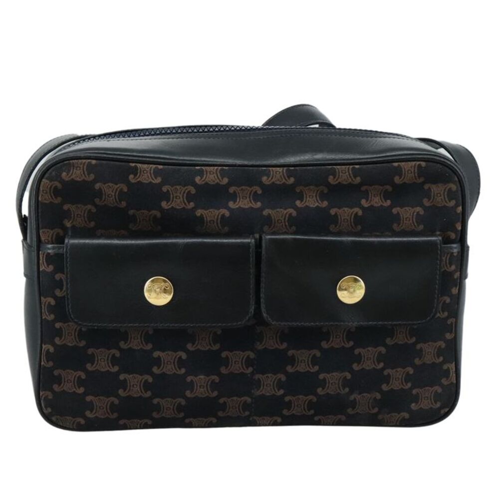Celine Flap Shoulder Canvas Navy Canvas Shoulder Bag Bag